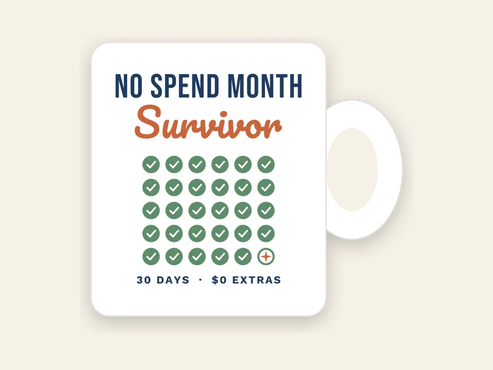 No Spend Month Survivor Mug