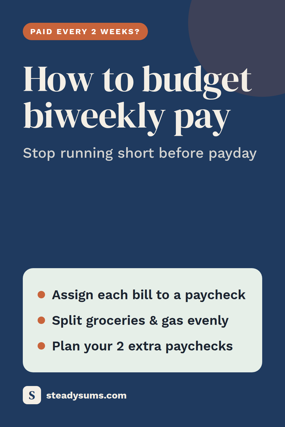 How to budget when you're paid every two weeks
