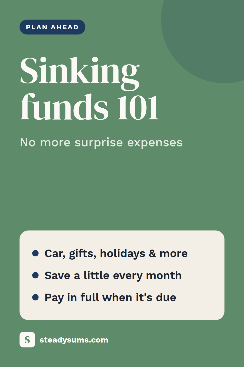 Sinking funds: the easy way to pay for big expenses